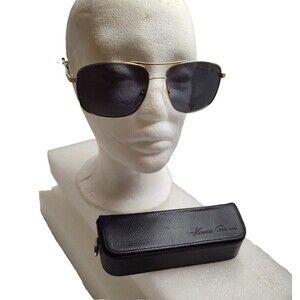 Kenneth Cole Reaction KC2969 Mens Gold Metal Aviator Sunglasses w Case 59/14/145